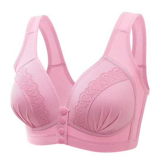 Front Button Breathable Skin-Friendly Cotton Bra