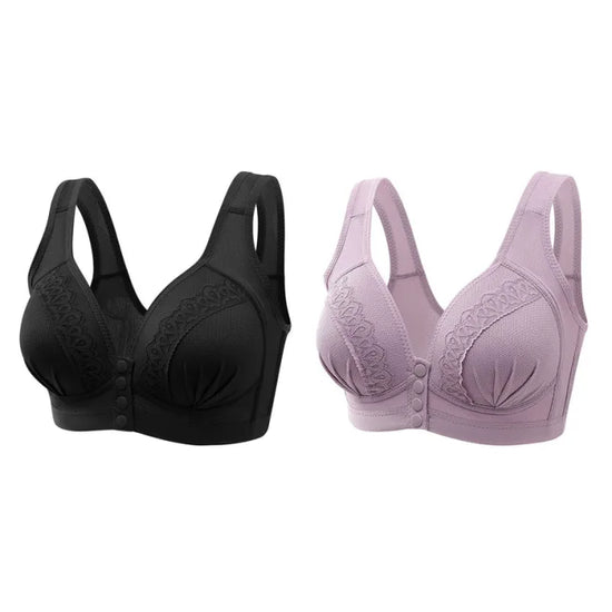 Front Button Breathable Skin-Friendly Cotton Bra