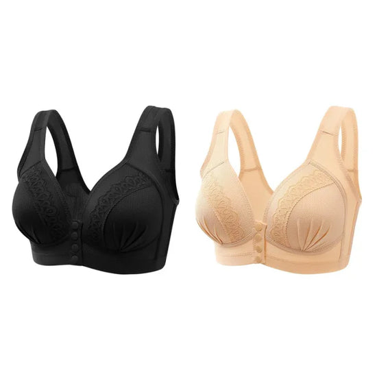 Front Button Breathable Skin-Friendly Cotton Bra