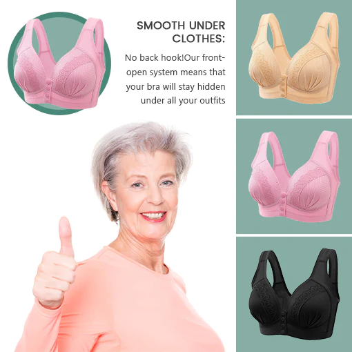 Front Button Breathable Skin-Friendly Cotton Bra