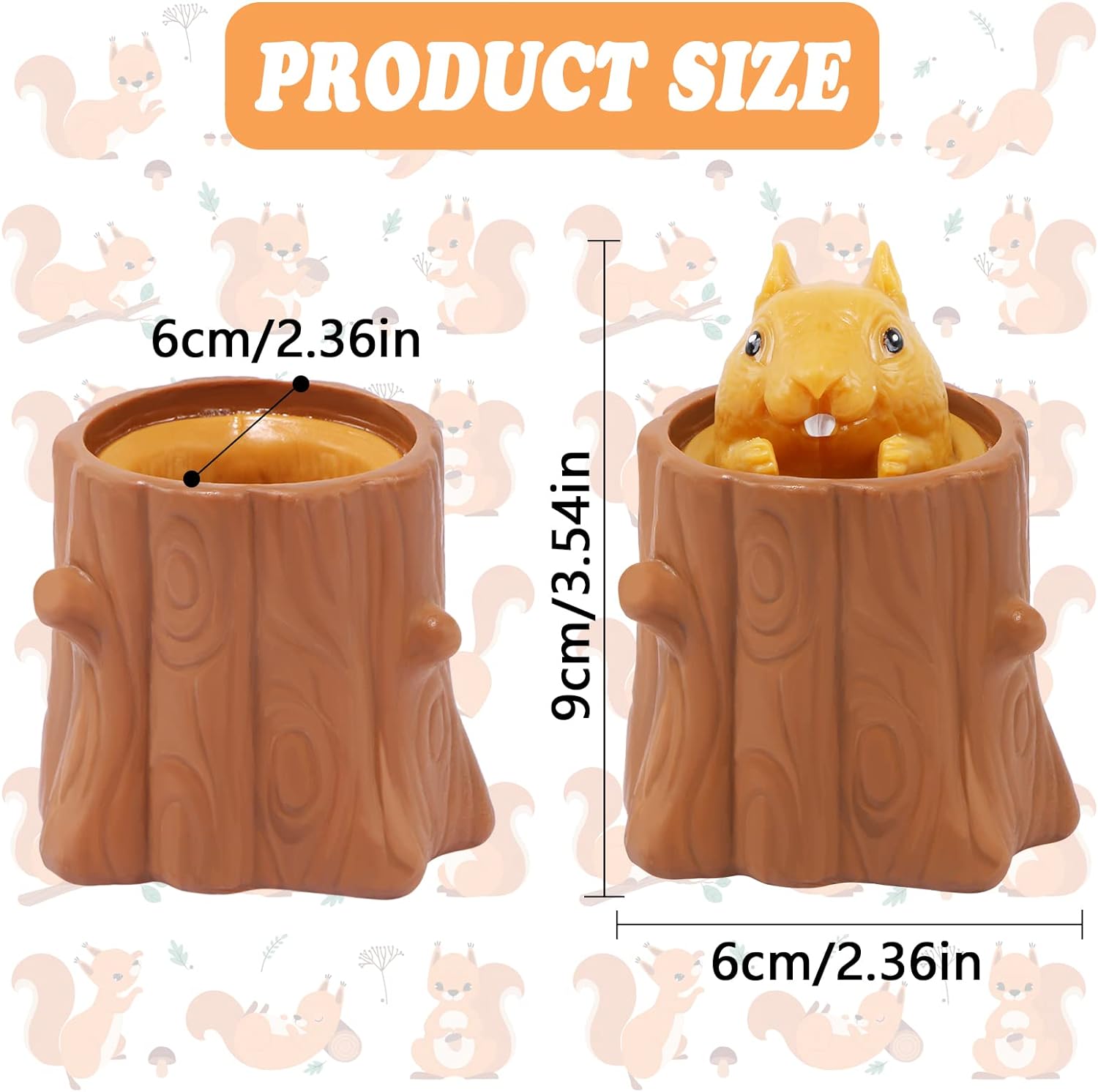 Zabernim Funny Squirrel Squeeze Toy