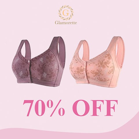 Glamorette - LAST DAY SALE 80% - Cotton Front Closure Bra