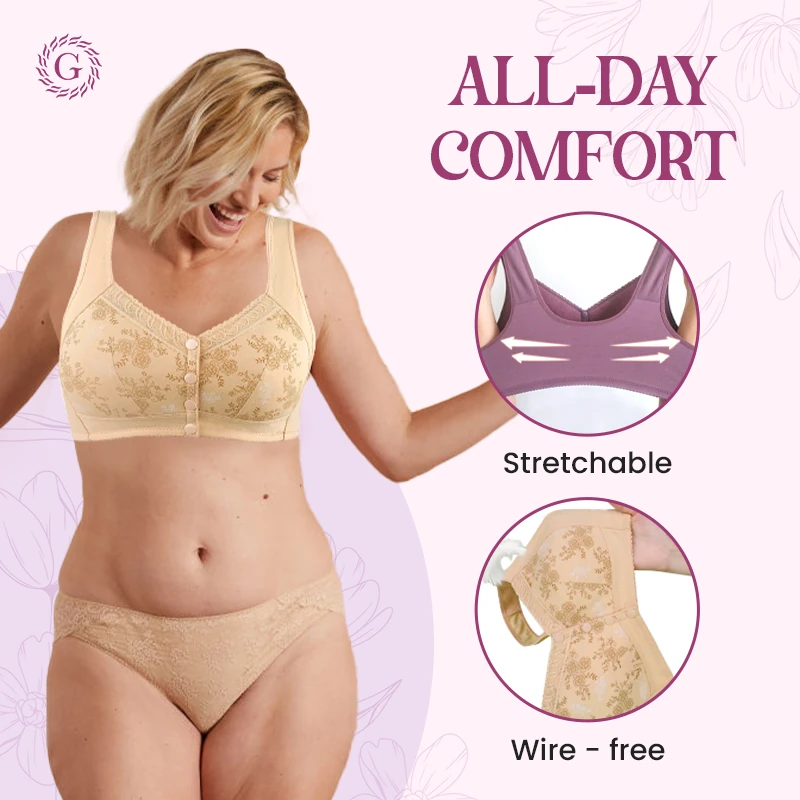 Glamorette - LAST DAY SALE 80% - Cotton Front Closure Bra