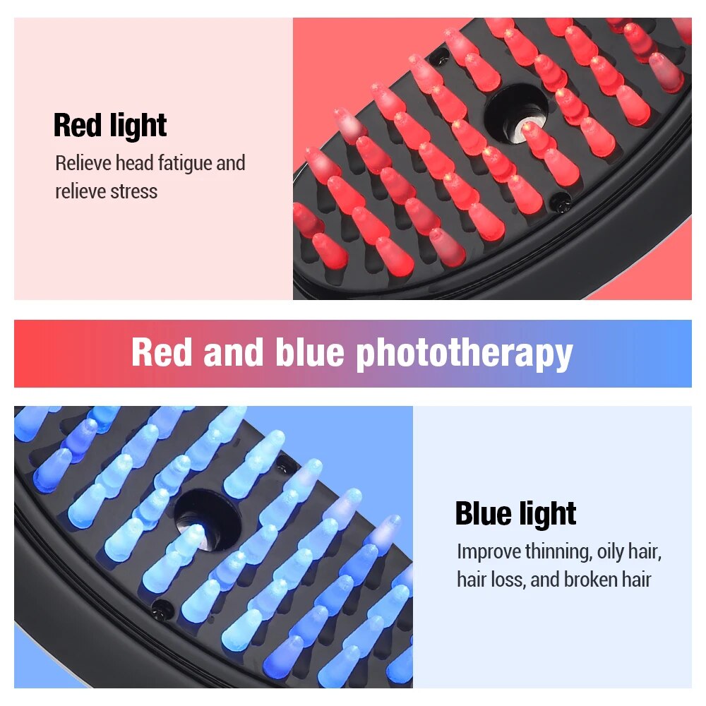 GlowGlide Rejuvenating Red Light Therapy Hair Brush