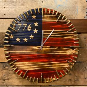 Orbmno Handmade 1776 American Flag Clock