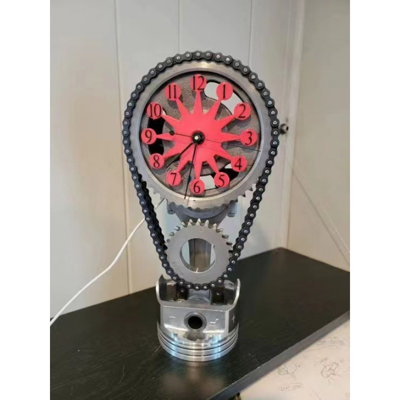 Orbmno Handmade Motorized Rotating Chain Clock