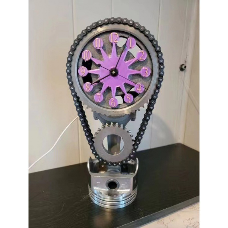 Orbmno Handmade Motorized Rotating Chain Clock