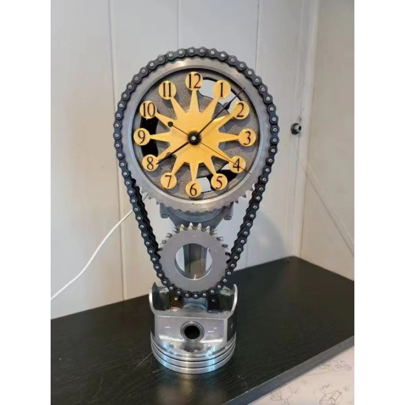 Orbmno Handmade Motorized Rotating Chain Clock