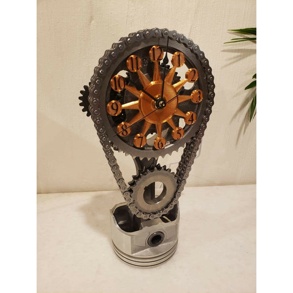 Orbmno Handmade Motorized Rotating Chain Clock