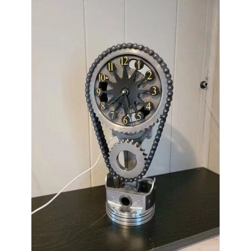 Orbmno Handmade Motorized Rotating Chain Clock