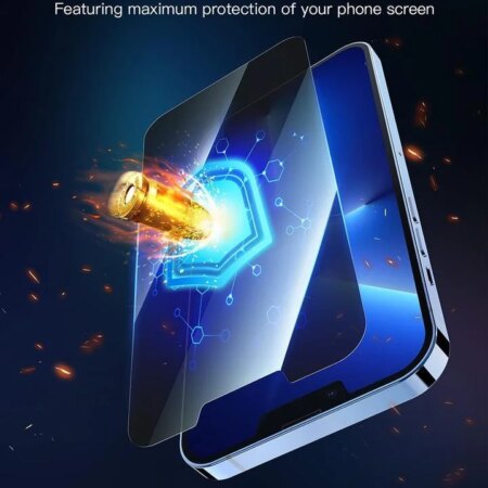 HD and anti-privacy tempered film + quick installation tool