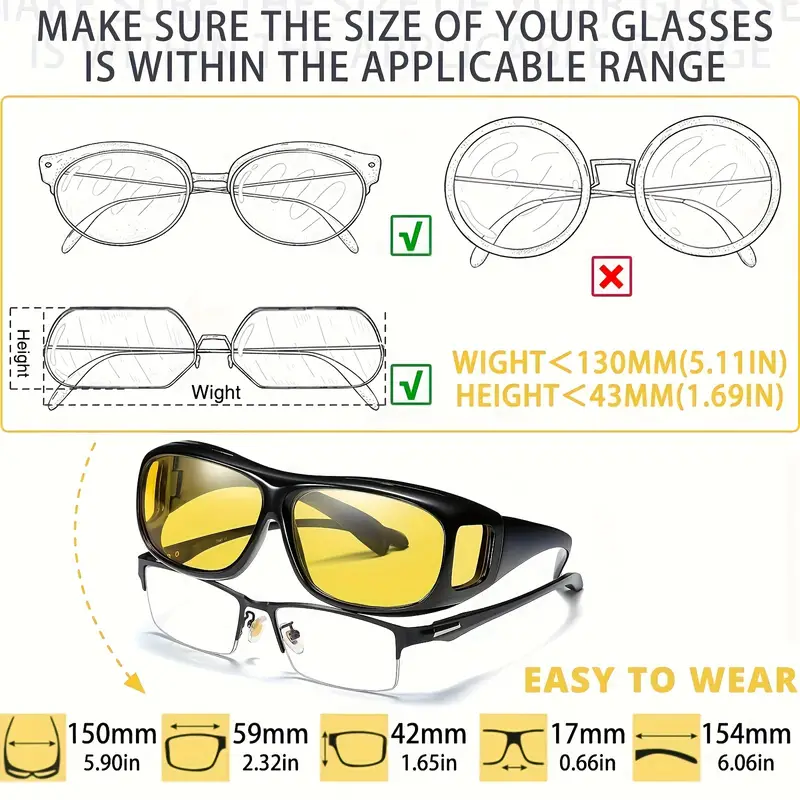 Headlight Glasses with "Glarecut" Technology (Drive Safely at Night)