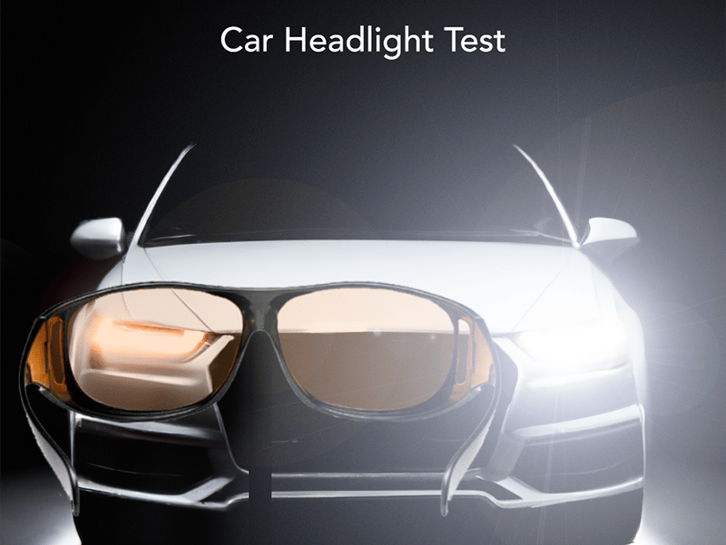 Headlight Glasses with "GlareCut" Technology