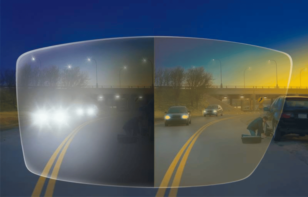 Headlight Glasses with "GlareCut" Technology