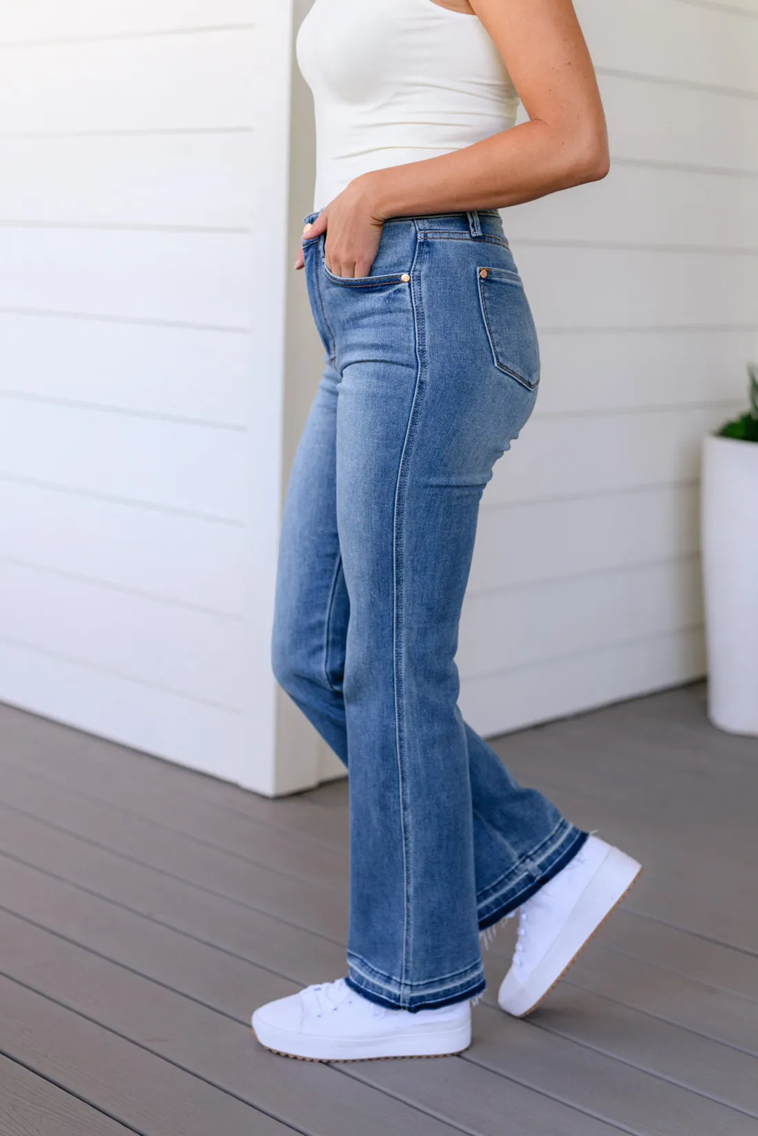 High-Rise Tummy Control Bootcut Jeans