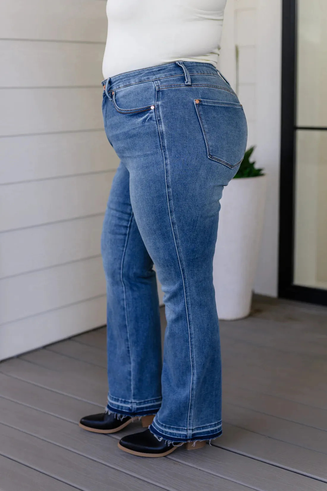 High-Rise Tummy Control Bootcut Jeans