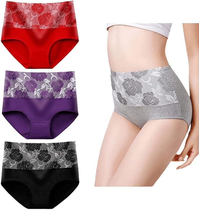 (Hot Sale 49% OFF) - Cotton High Waist Abdominal Slimming Hygroscopic Antibacterial Panties