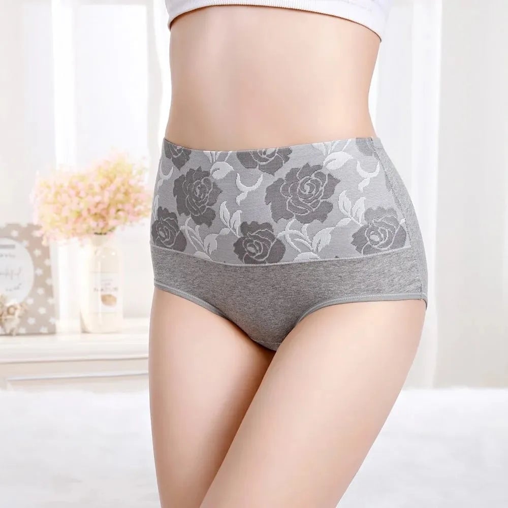 (Hot Sale 49% OFF) - Cotton High Waist Abdominal Slimming Hygroscopic Antibacterial Panties