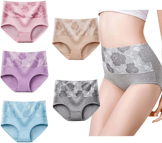 (Hot Sale 49% OFF) - Cotton High Waist Abdominal Slimming Hygroscopic Antibacterial Panties