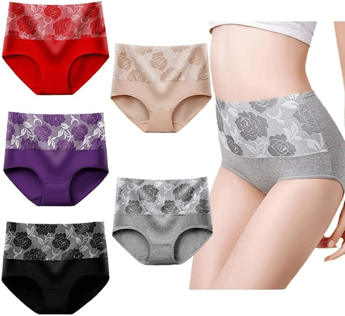 (Hot Sale 49% OFF) - Cotton High Waist Abdominal Slimming Hygroscopic Antibacterial Panties