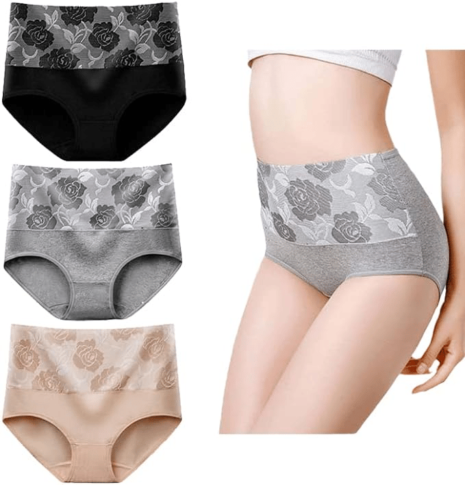 (Hot Sale 49% OFF) - Cotton High Waist Abdominal Slimming Hygroscopic Antibacterial Panties