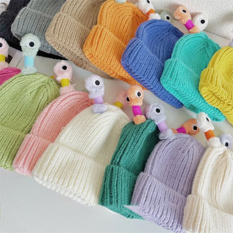 HOT SALE 49% OFF - Winter Parent-Child Cute Glowing Little Monster Knit Hat