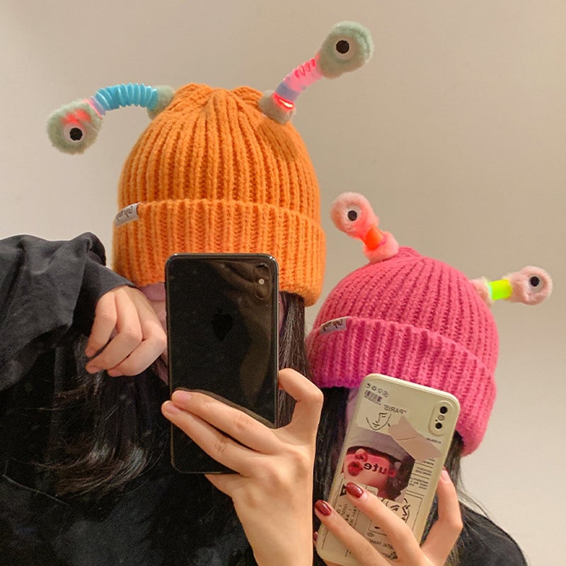 HOT SALE 49% OFF - Winter Parent-Child Cute Glowing Little Monster Knit Hat