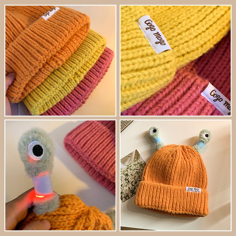 HOT SALE 49% OFF - Winter Parent-Child Cute Glowing Little Monster Knit Hat