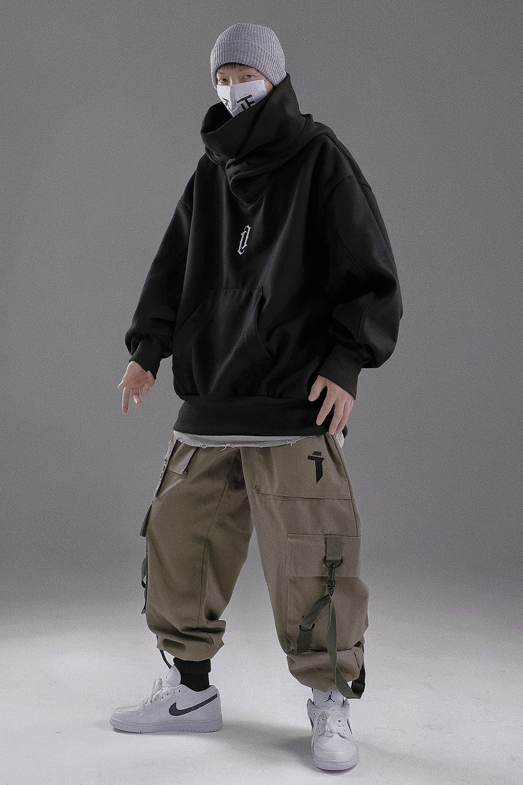 Hot Sale 50% OFF - Ninja Double Neckline Cotton Hip Hop Hoodie