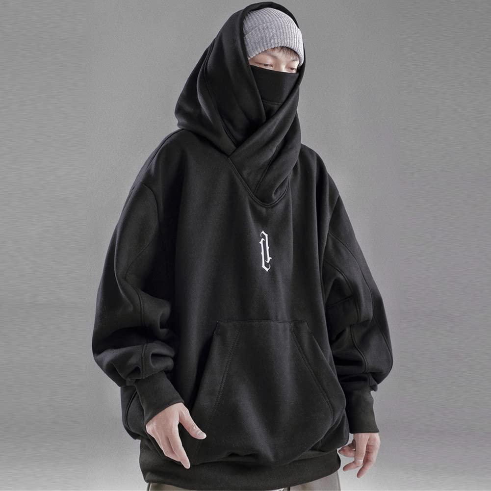 Hot Sale 50% OFF - Ninja Double Neckline Cotton Hip Hop Hoodie