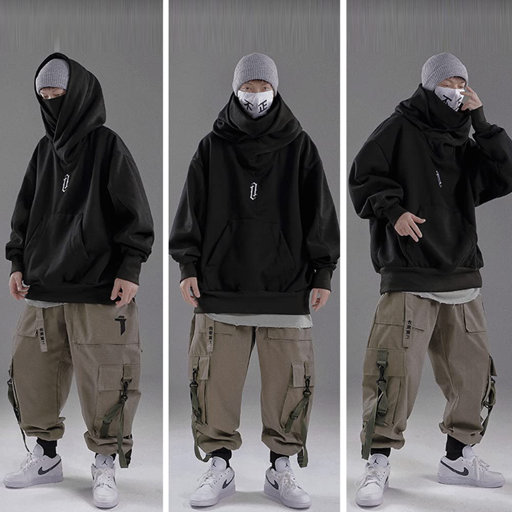 Hot Sale 50% OFF - Ninja Double Neckline Cotton Hip Hop Hoodie