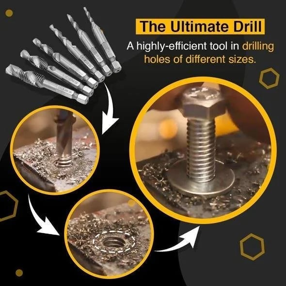 (HOT SALE NOW 48% OFF) -Thread Tap Drill Bits 6Pcs Set