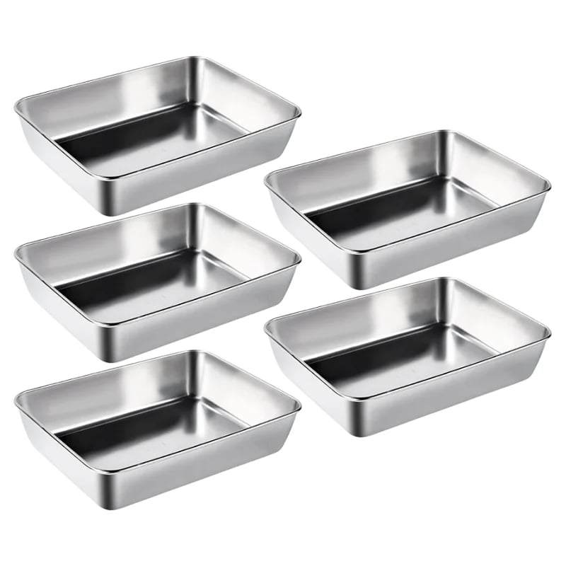 (HOT SALE NOW 49% OFF) - Stainless Steel Square Plate (With Lid)