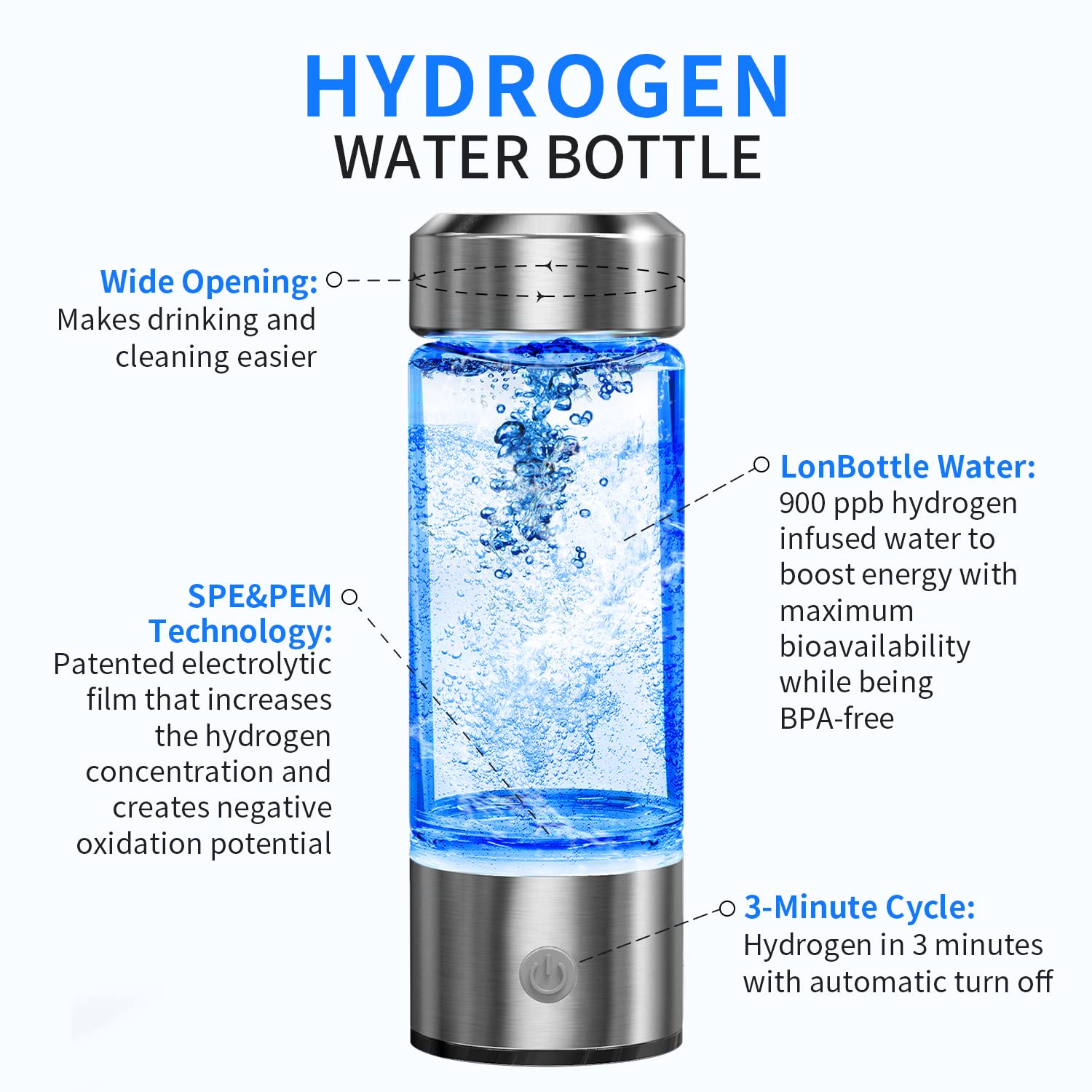 Hydrohealth - Hydrogen Water Bottle