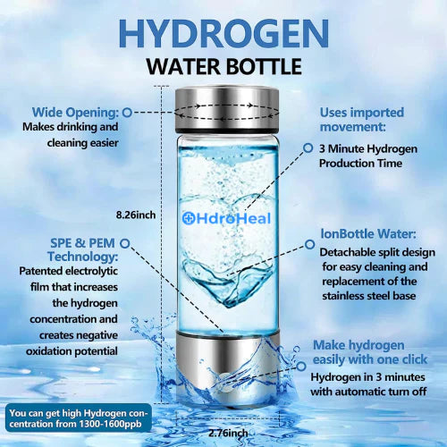 HydroHeals Hydrogen Water Bottle