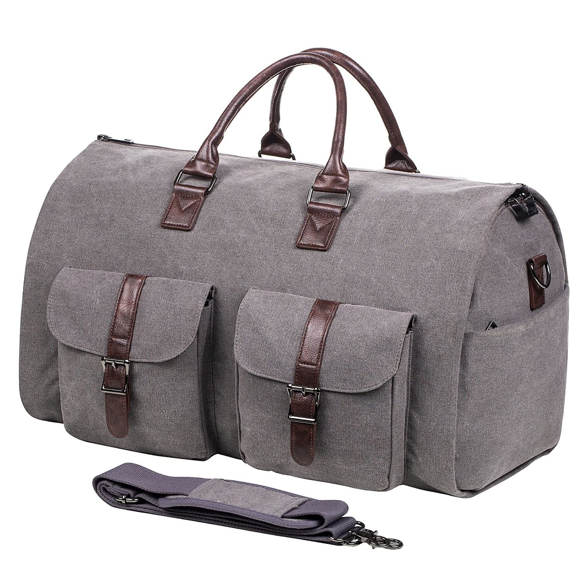 Brown-sleek LAST DAY 40% OFF - THE CONVERTIBLE DUFFLE GARMENT LUGGAGE