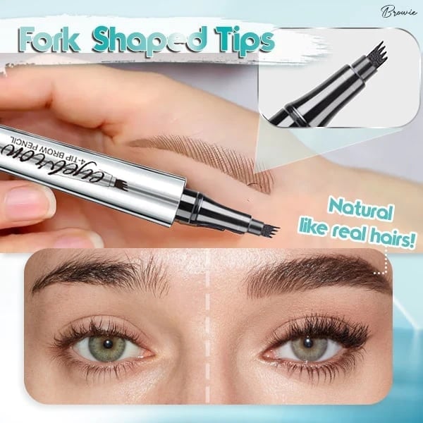 Last Day 49% Off - 3D Waterproof Microblading Eyebrow Pen 4 Fork Tip Tattoo Pencil