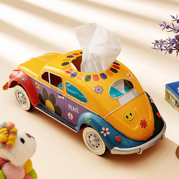 Last Day 49% OFF - Beetle Car Tissue Box - Iron - Vintage Collection