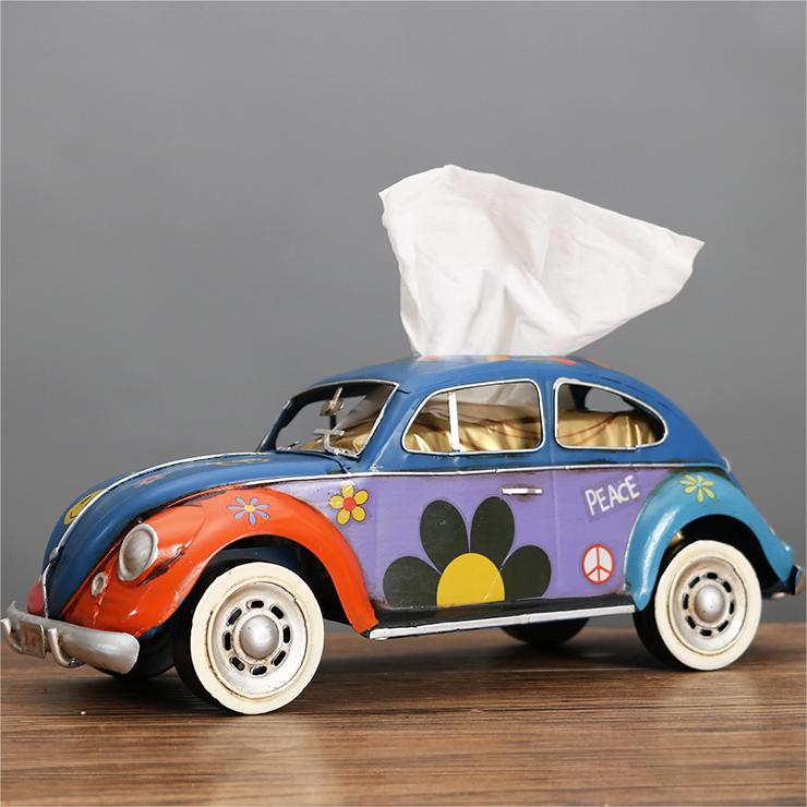 Last Day 49% OFF - Beetle Car Tissue Box - Iron - Vintage Collection