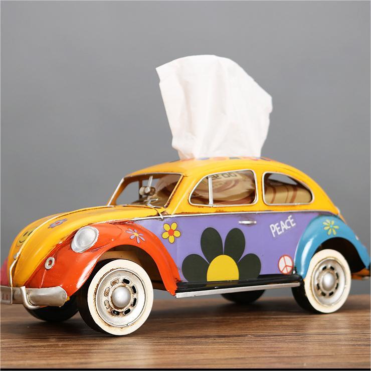 Last Day 49% OFF – Beetle Car Tissue Box – Iron – Vintage Collection