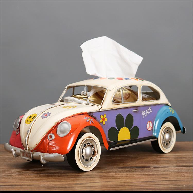 Last Day 49% OFF - Beetle Car Tissue Box - Iron - Vintage Collection