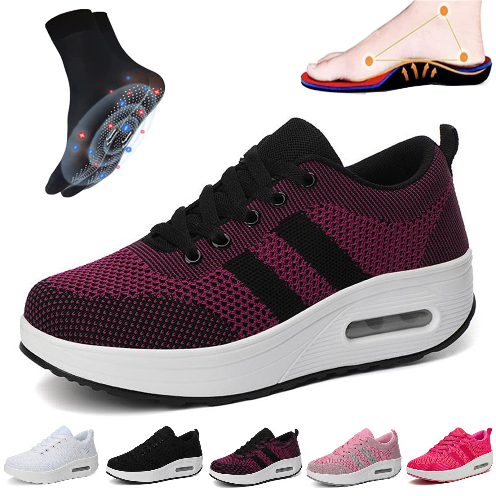 Last Day 60% OFF - Women light air flying woven mesh orthopedic Sneakers