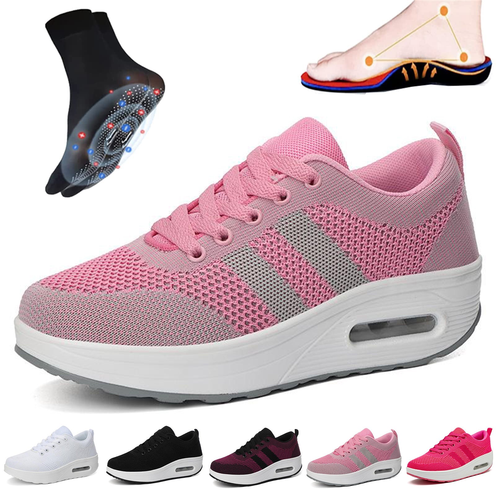 Last Day 60% OFF - Women light air flying woven mesh orthopedic Sneakers