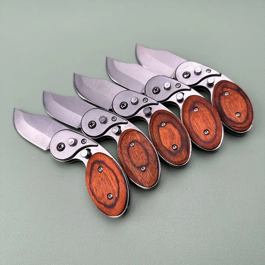 Last Day 70% OFF - Wood Handle Outdoor Mini Folding Knife