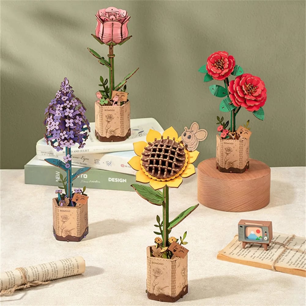 LAST DAY PROMOTION - SALE 49% OFF - Handmade DIY 3D Puzzle Flowers