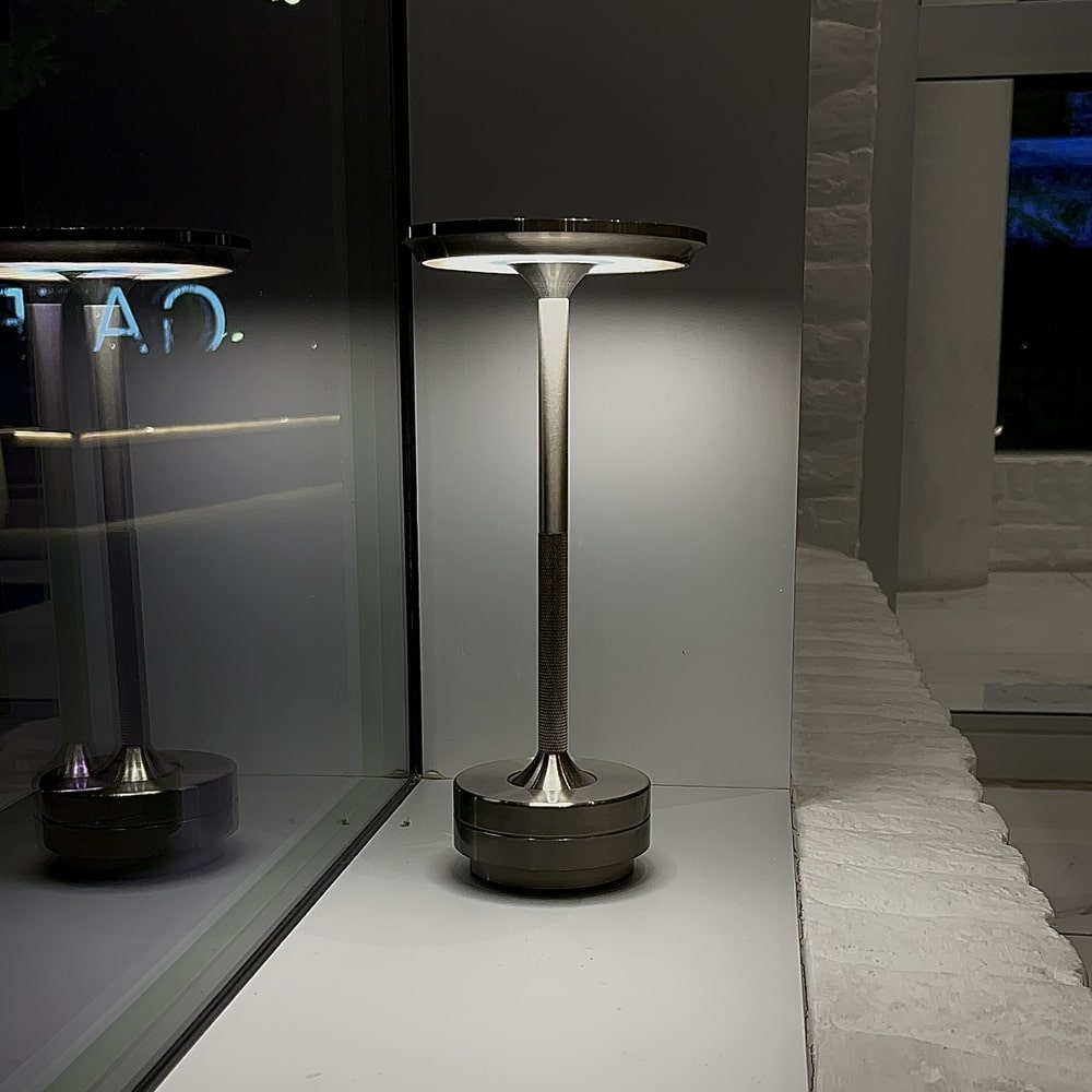 Minimal Metallic Cordless Table Lamp