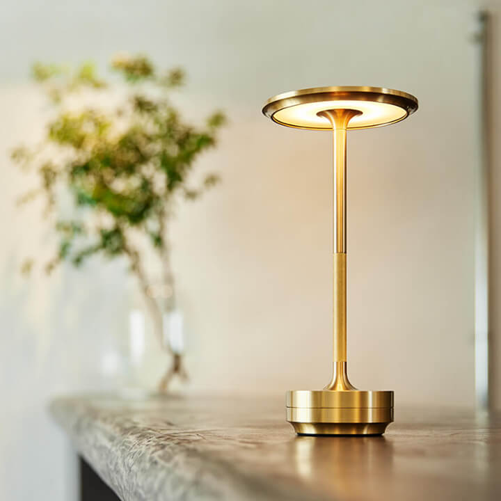 Minimal Metallic Cordless Table Lamp