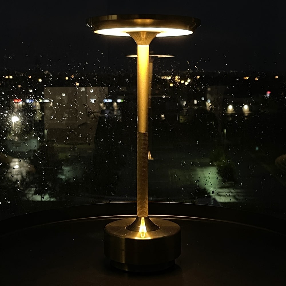 Minimal Metallic Cordless Table Lamp