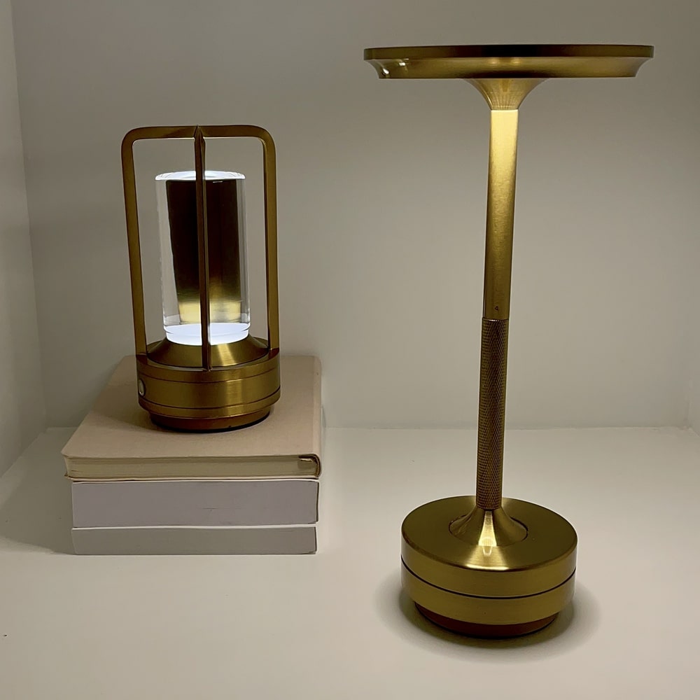 Minimal Metallic Cordless Table Lamp