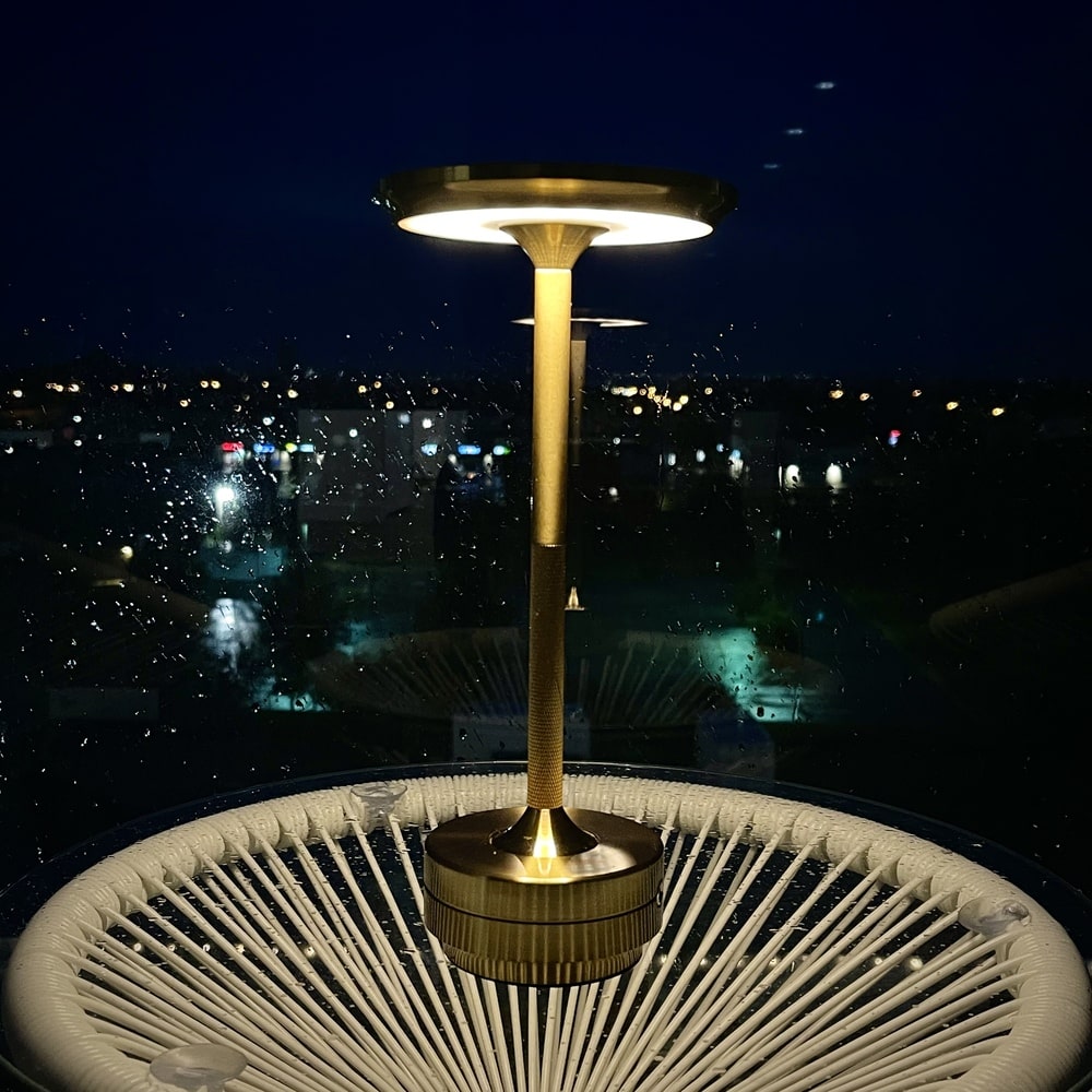 Minimal Metallic Cordless Table Lamp